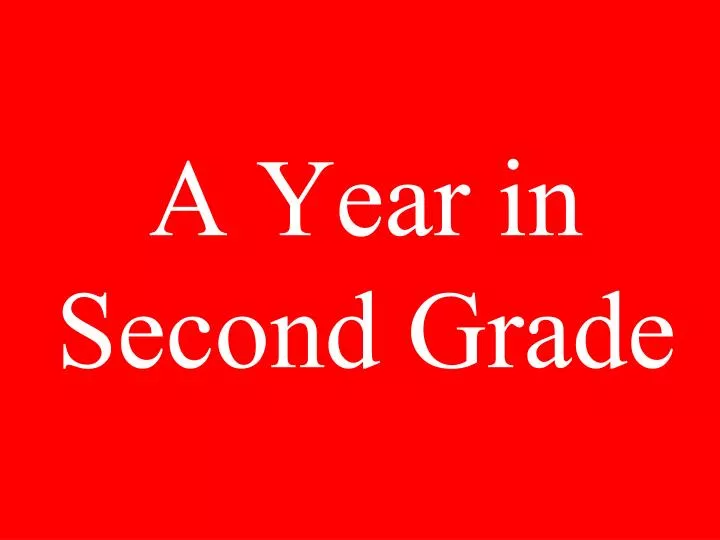 a year in second grade