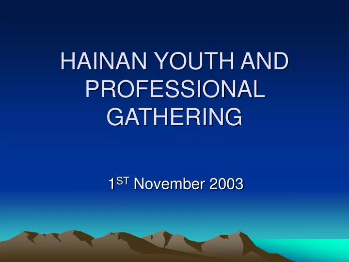 hainan youth and professional gathering