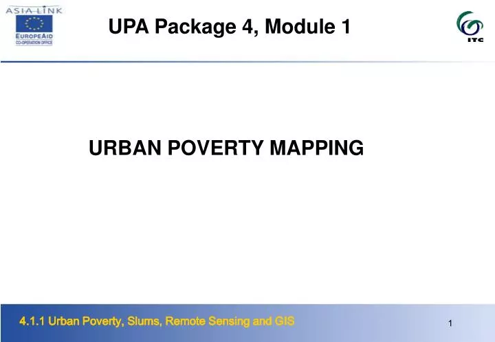 urban poverty mapping