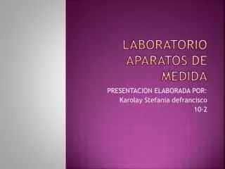 laboratorio aparatos de medida