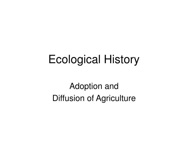 ecological history