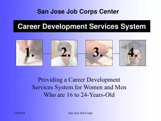 Providing a Career Development Services System for Women and Men Who are 16 to 24-Years-Old