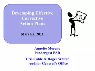 Developing Effective Corrective Action Plans March 2, 2011