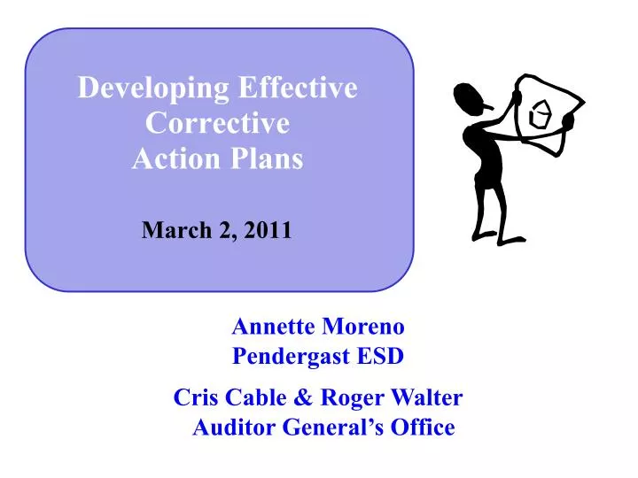 developing effective corrective action plans march 2 2011