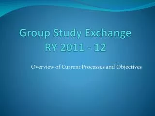 Group Study Exchange RY 2011 - 12