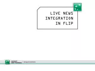 LIVE NEWS INTEGRATION IN FLIP