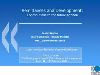 Remittances and Development: Contributions to the future agenda