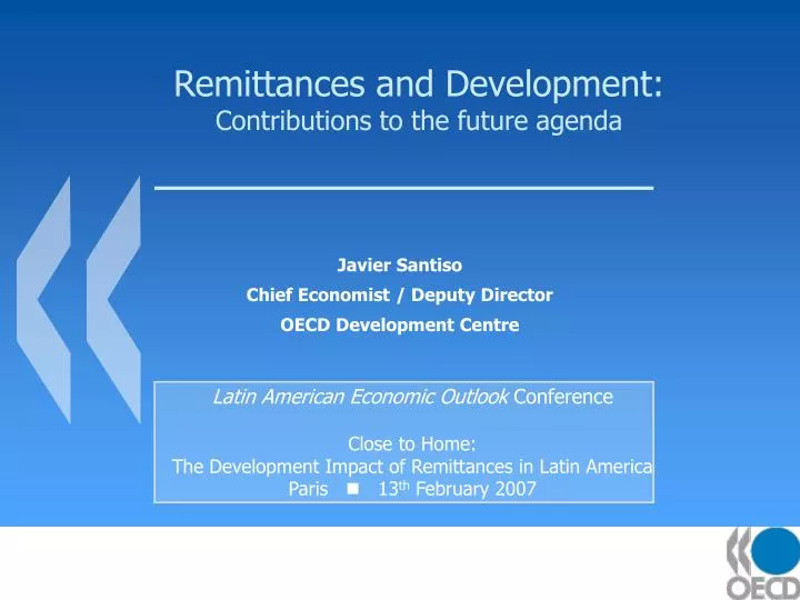remittances and development contributions to the future agenda
