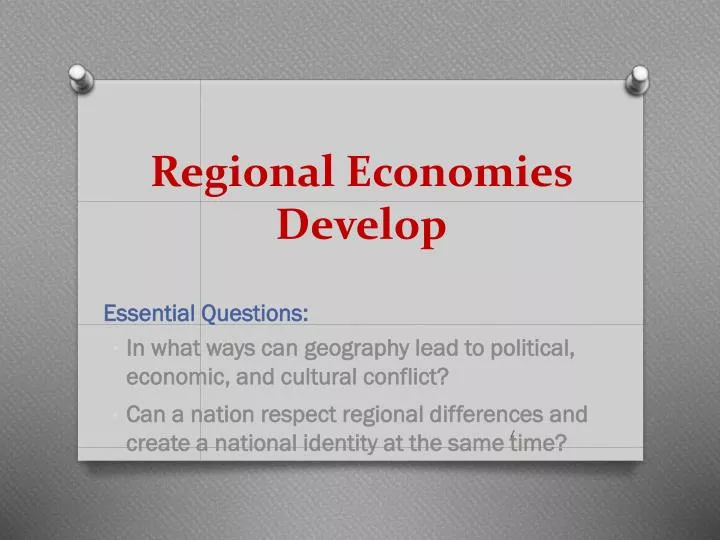 regional economies develop