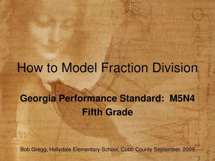 how to model fraction division