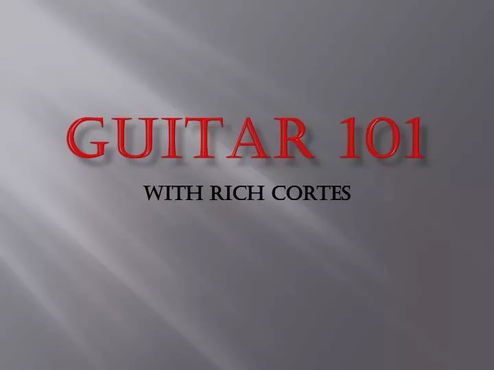 guitar 101