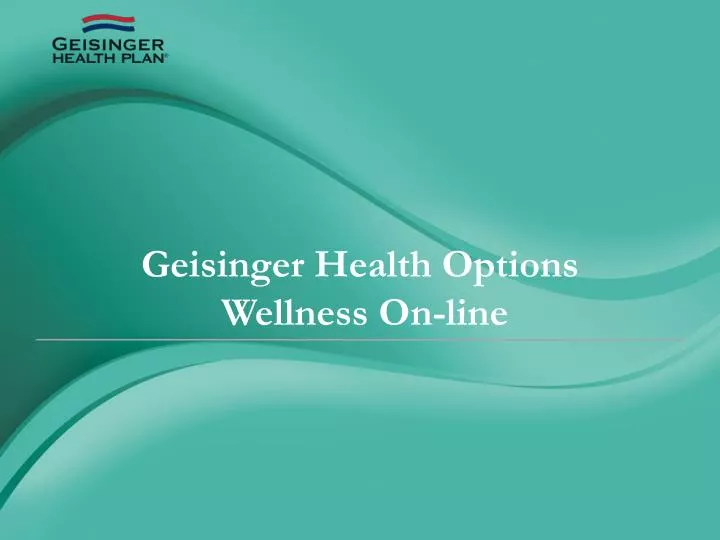 geisinger health options wellness on line