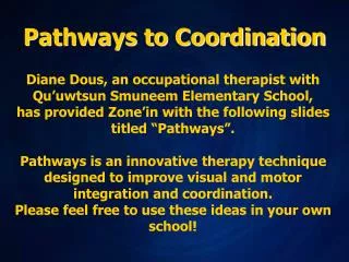 Pathways to Coordination