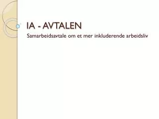 ia avtalen