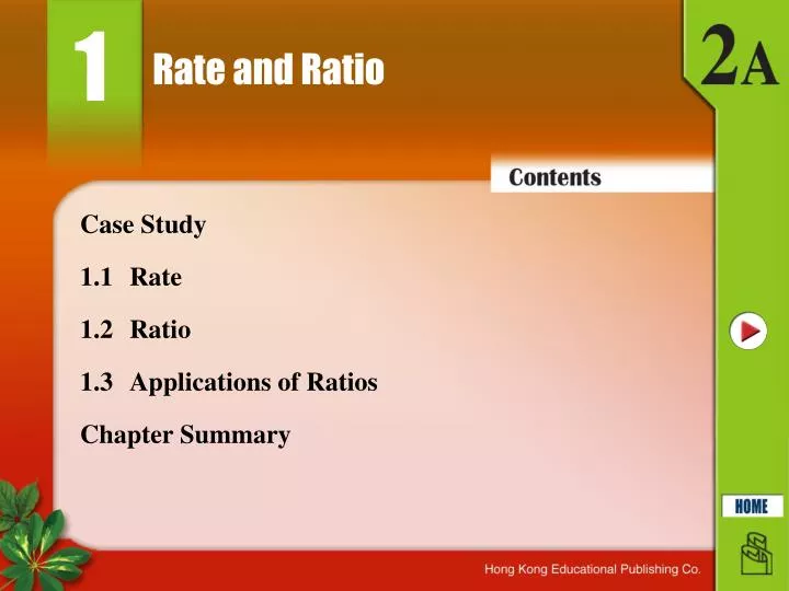 rate and ratio