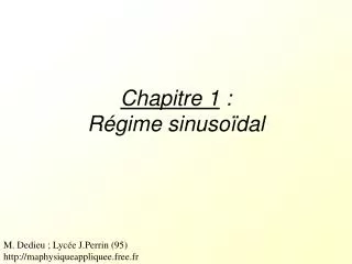 chapitre 1 r gime sinuso dal