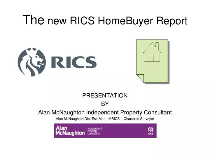 the new rics homebuyer report