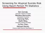 Uncovering Atypical Suicide Risk Profiles with Rasch Analysis - slide 1