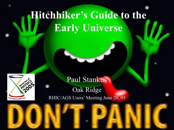 hitchhiker s guide to the early universe