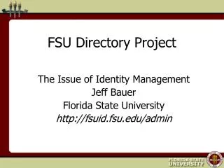 FSU Directory Project