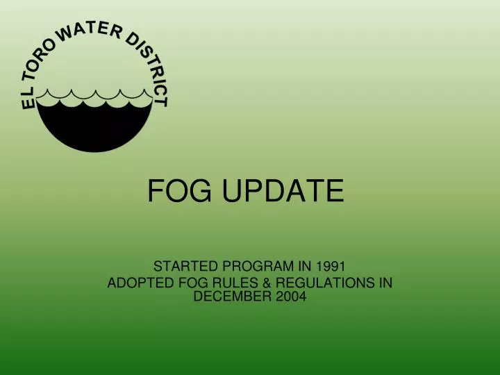 fog update