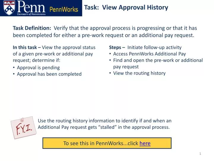 task view approval history