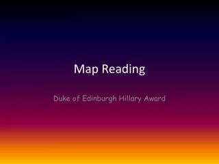 Map Reading