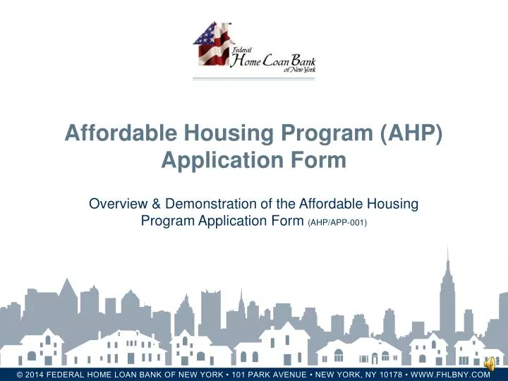 affordable housing program ahp application form