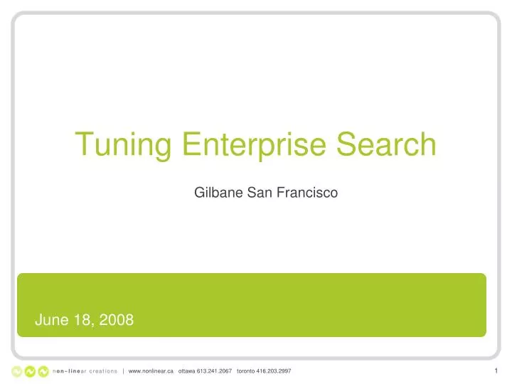 tuning enterprise search