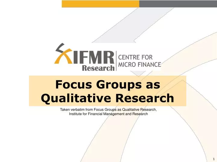focus groups as qualitative research