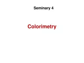Colorimetry
