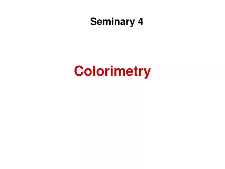 colorimetry