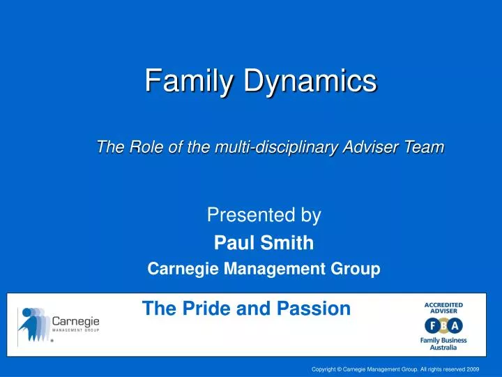 family dynamics the role of the multi disciplinary adviser team