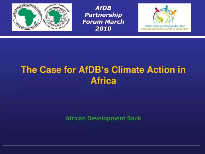the case for afdb s climate action in africa