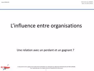 une relation avec un perdant et un gagnant
