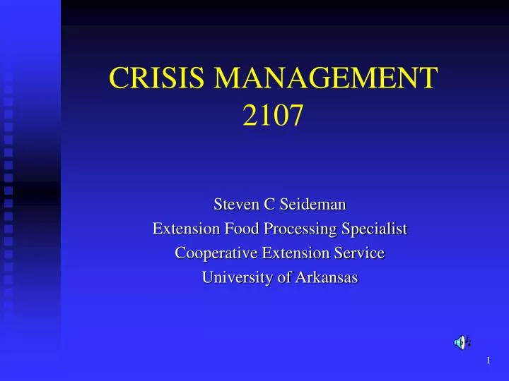 crisis management 2107