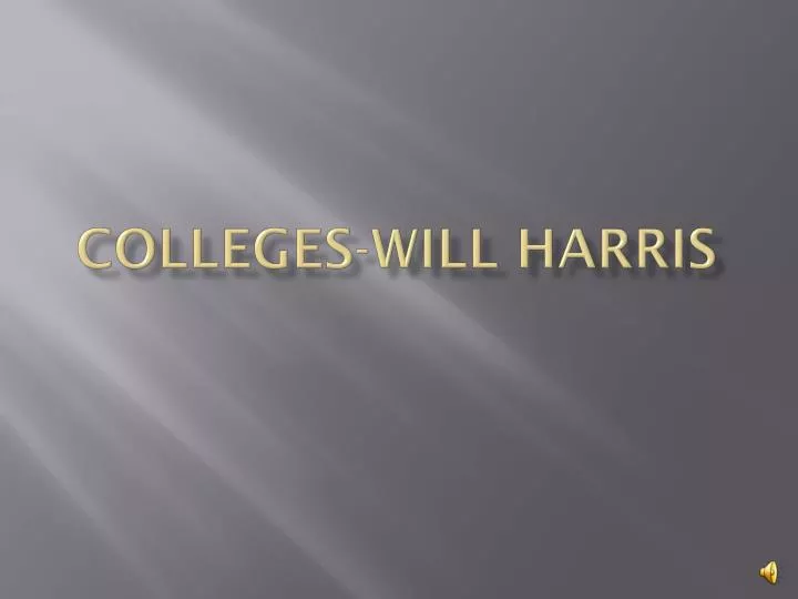 colleges will harris