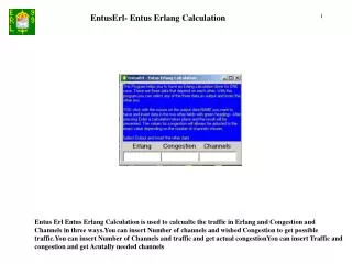 EntusErl- Entus Erlang Calculation