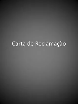 carta de reclama o