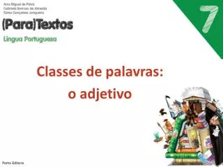 classes de palavras o adjetivo