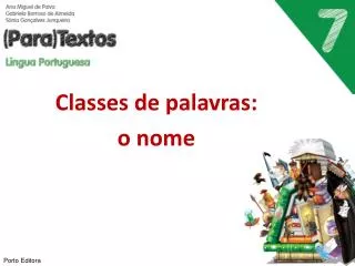 classes de palavras o nome