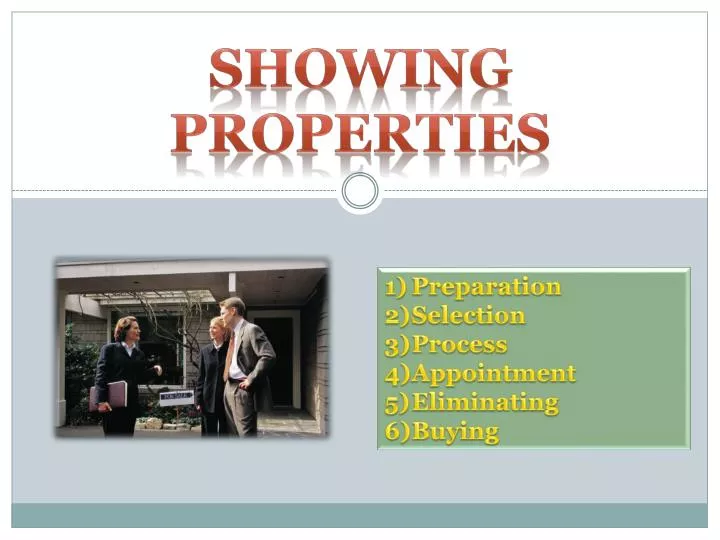 showing properties