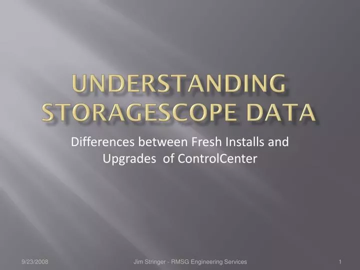 understanding storagescope data