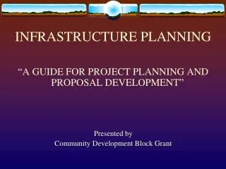 INFRASTRUCTURE PLANNING