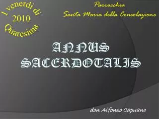 annus sacerdotalis