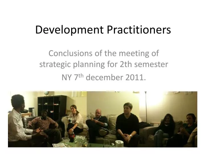 development practitioners
