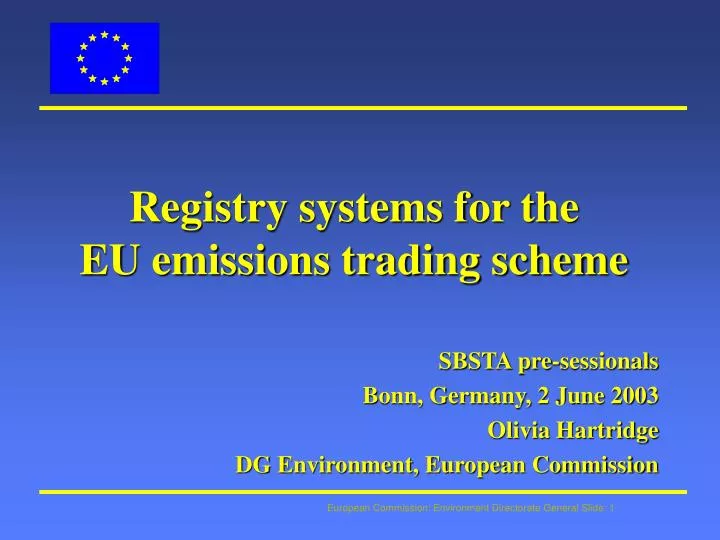 registry systems for the eu emissions trading scheme