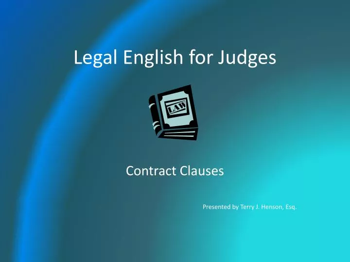 legal english for judges