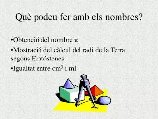 qu podeu fer amb els nombres