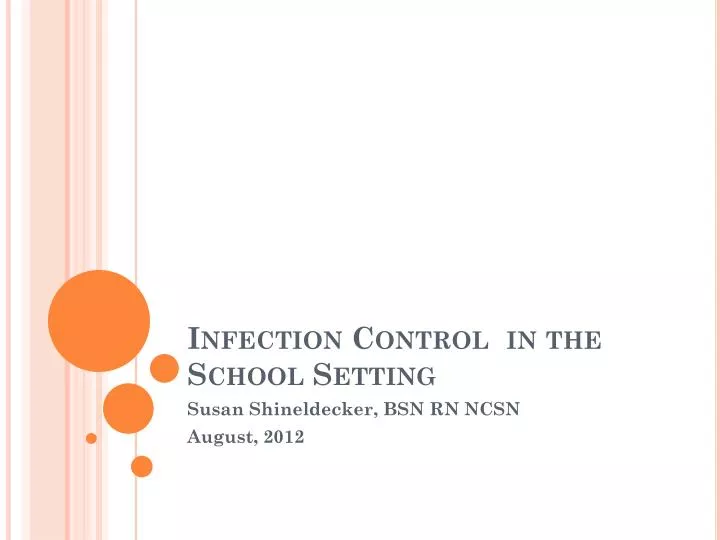 infection control in the school setting